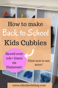 How to make back to school kids cubbies