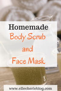 Homemade body scrub and face mask