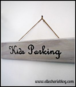 On Wall Kids Parking decorative sign