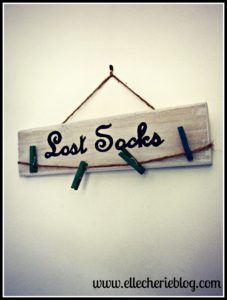On Wall Lost Socks decorative sign