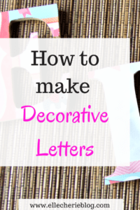 How to make decorative letters