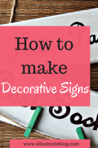 How to make decorative signs