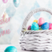 Easter eggs in a basket